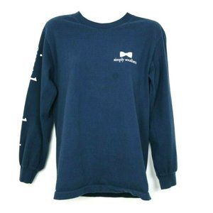 Simply Southern Womens T Shirt Long Sleeve Bow EUC